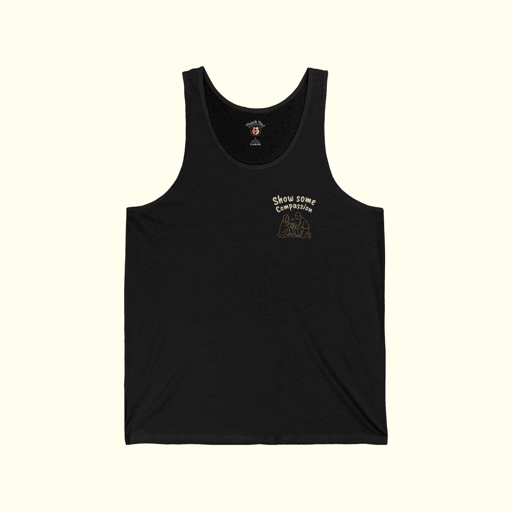 Compassion Is An Action Graphic Tank Top— Message Tank Top